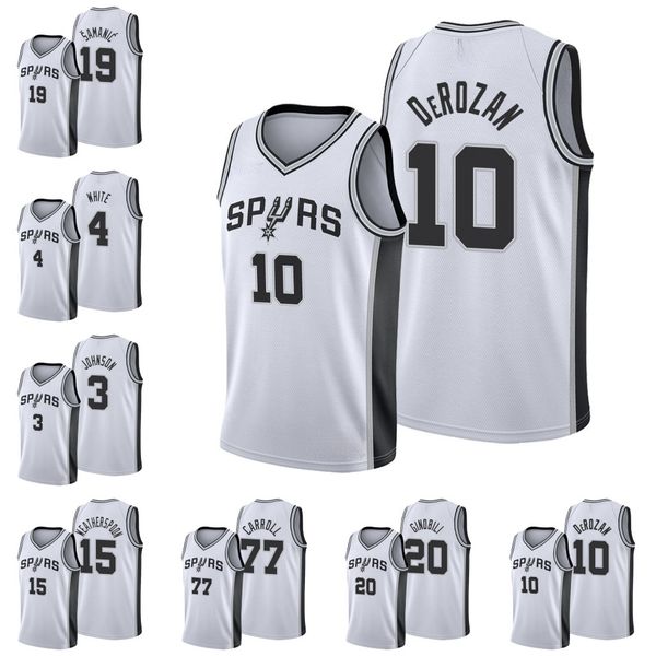 

san antonio spurs demarre carroll manu ginobili keldon johnson luka samanic quinndary weatherspoon men jersey, Black