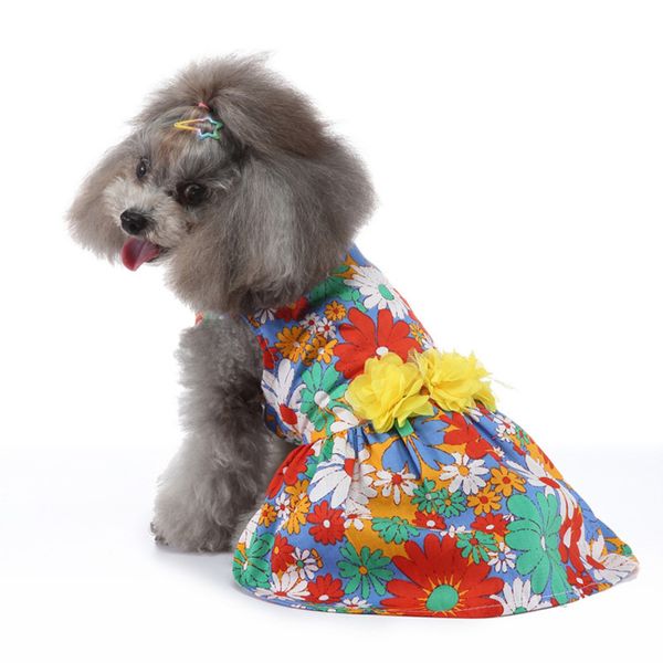 

pet flower love spring and kitten dog summer dress skirt