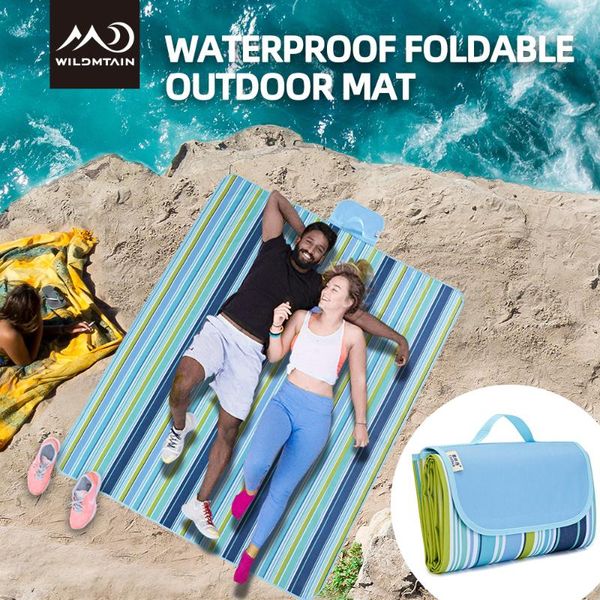 

big size waterproof foldable outdoor camping sleeping mat widen picnic plaid beach blanket baby multiplayer tourist pads