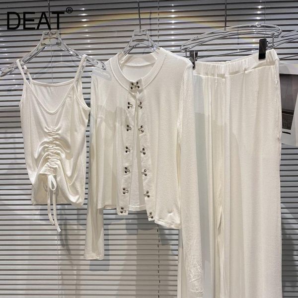 

women's two piece pants female deat knitting cord around the long neck drop pants ly arrived set of two spring fashion pieces summer 11, White