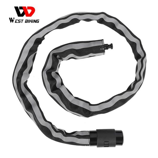 

bike locks west biking bicycle lock anti-theft security chain with 2 keys mtb road motorcycle scooter reflective cycling