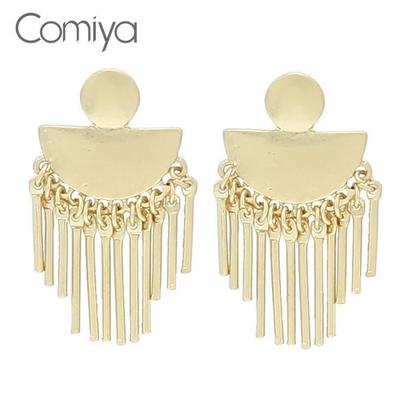 

comiya statement earrings for women gold silver color drop earring zinc alloy brincos para as mulheres accessories dangle & chandelier