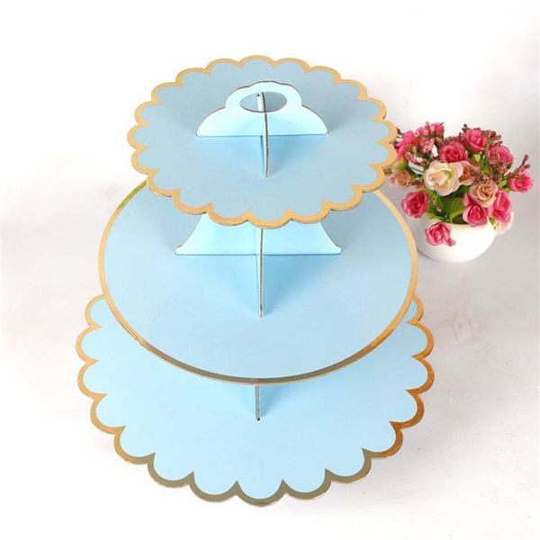 

other bakeware 3 layer paper bronzing cake stand birthday party wedding decoration diy craft dessert display tools
