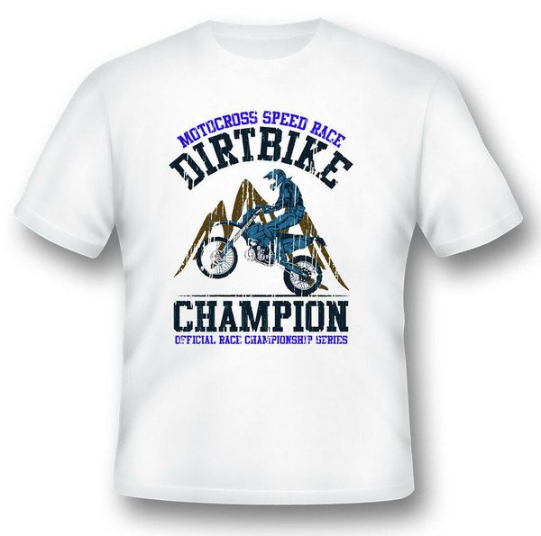 

dirtbike champion black or white tee shirt, White;black