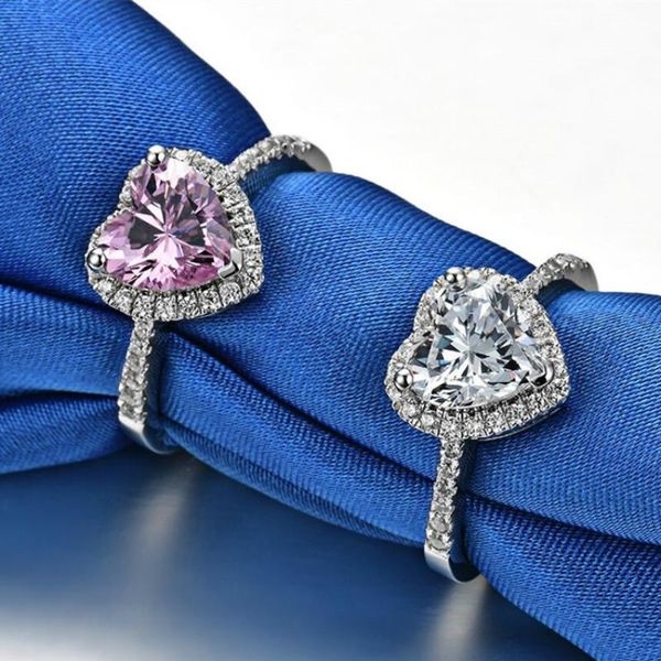 

wedding rings 2 carat women's nscd stone s925 sterling sliver, Slivery;golden