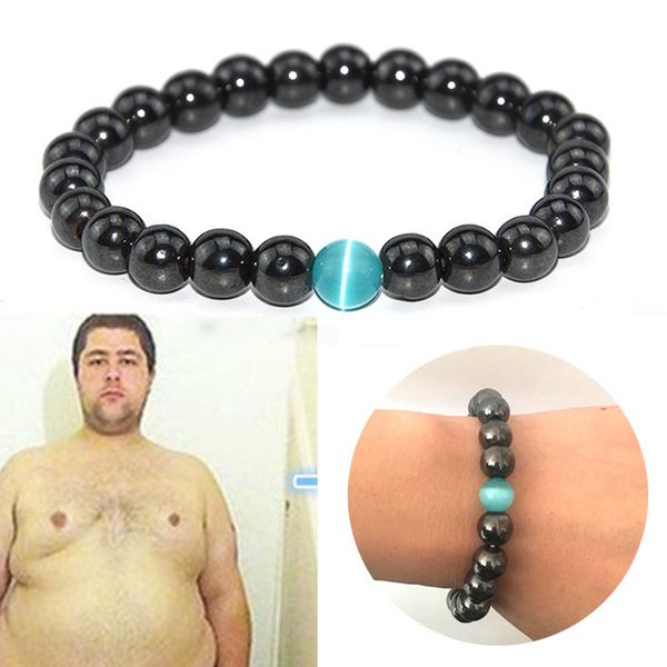 

bracelet magnetic black magnet inlaid cat's eye stone, Golden;silver