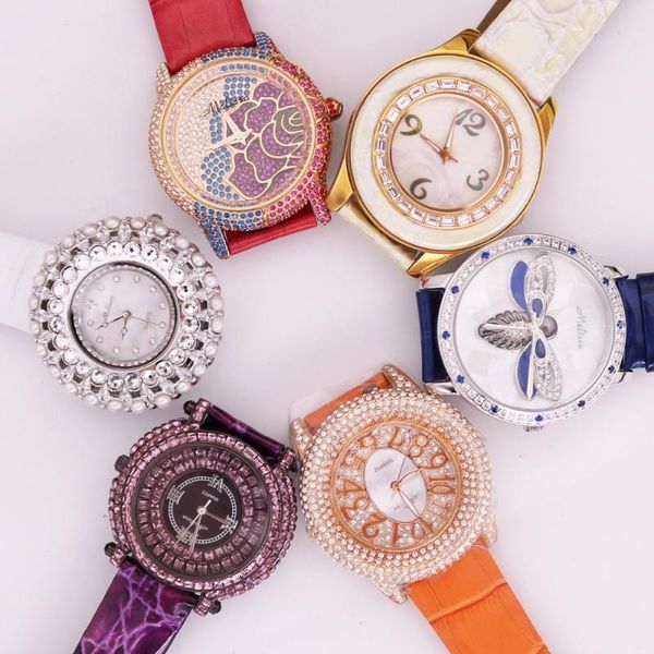

wristwatches sale discount melissa crystal old types lady women's watch japan mov't fashion hours bracelet leather girl's gif, Slivery;brown