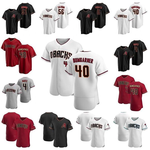 

2021 arizona 4 ketel marte jersey 51 randy johnson 45 taylor clarke 41 junior guerra 6 starling 29 corbin martin lopez baseball jerseys wear, Blue;black