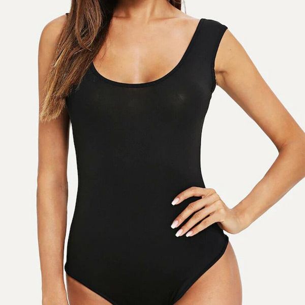 

women's jumpsuits & rompers women backless sleeveless bodysuit, Black;white