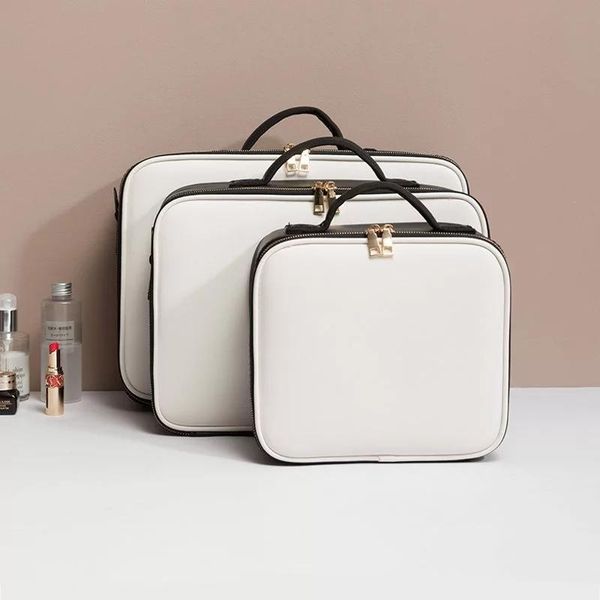 

storage bags cosmetic bag waterproof makeup organizer pu box multi-function travel portable divider beauty