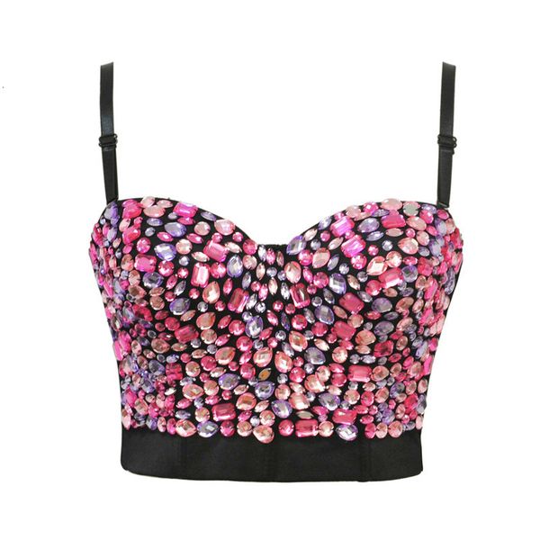 

costumes belly dance bra night club bra ds show costume rivet bead, Black