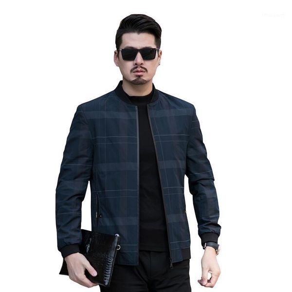 

men's jackets spring and autumn mens jacket casual fashion large size xl-8xl stand collar business, Black;brown