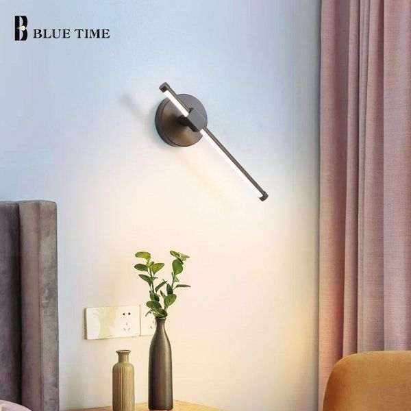 

black&white creative led wall light for living room bedroom study bedside sconce lamp home lustre luminaires
