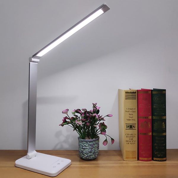 

book lights led desk lamp with wireless/wired charger 5-level dimmer timer table multifunctional eyecaring light for reading work
