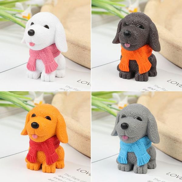 

decorative objects & figurines figure cartoon ornaments decorate scarf dog model figurine micro landscape
