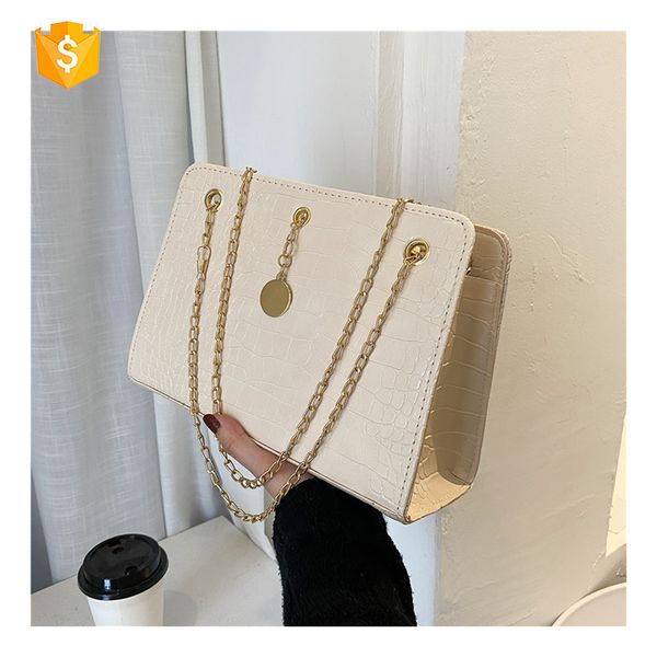 

casual plaid shoulder bag with chain womens leather tote handbags women bags