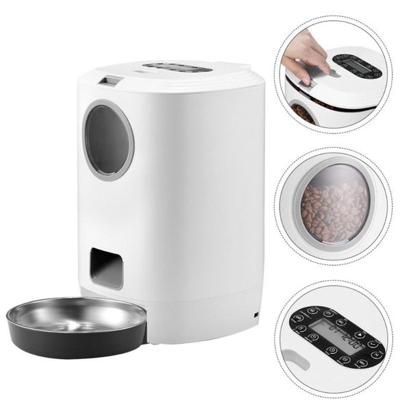 

dog bowls & feeders 1pc cat container pet feeder automatic smart