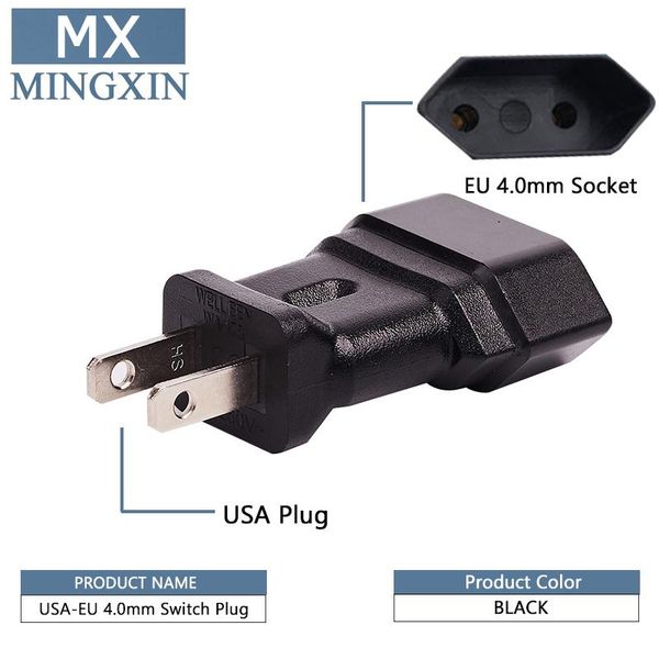 

smart power plugs 1-15 p to eu. female ac connector for european travelers ,5-15 the usa from eu male europe 2pin adapter