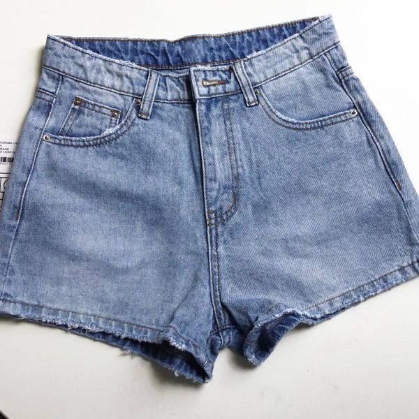 

women's shorts high waist wide legs denim retro cotton loose 2021 female, White;black