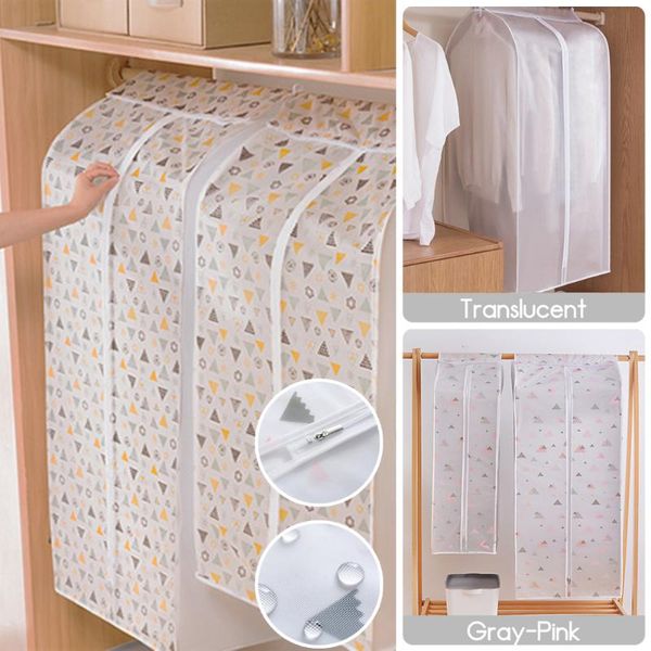 

storage bags clothes hanging garment bag large size waterproof dustproof cover home with full zipper for closet travel