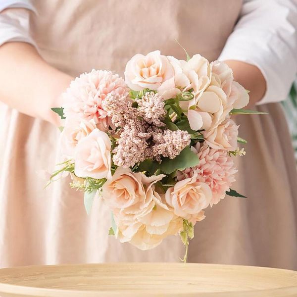 

decorative flowers & wreaths 1bouquest artificial flower diy bridal wedding party home festival decoration bouquet has high simulation in vi