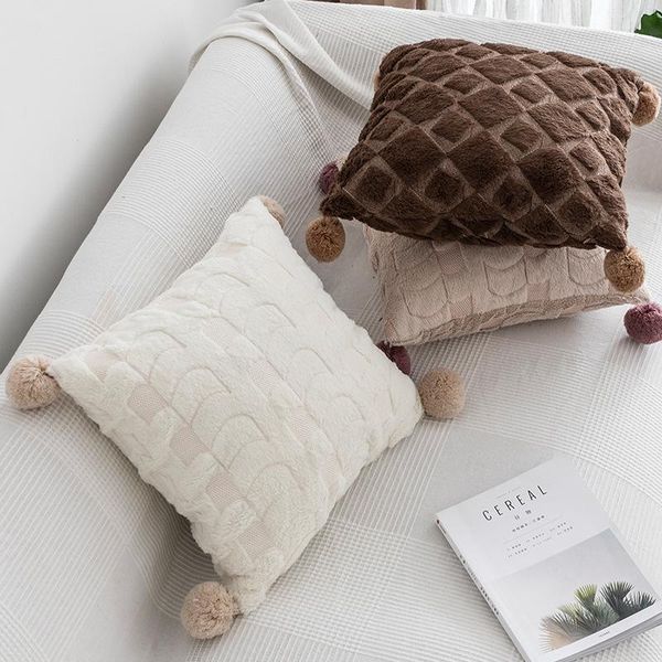 

cushion/decorative pillow 2021 plush decorative cushions covers cases for sofa bed couch 45x45cm home throw pillows textiles almofadas cusio