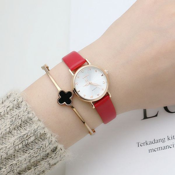 

fashion designers watches small kit waterproof quartz watch simple women wristwatch with rhinestones student wristwatches girlfriends gift s, Slivery;brown