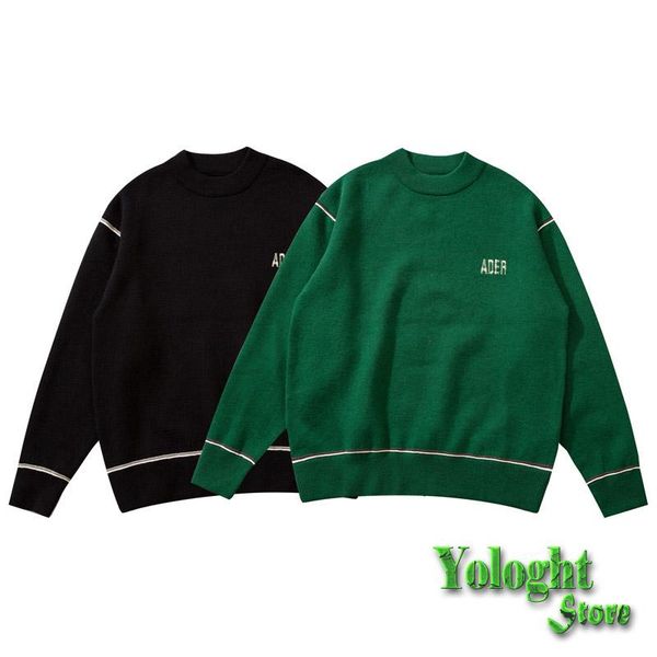 

men's sweaters casual fashion ader erro pullover men women all-match couple outdoor o-neck shirt quality streetwear adererro sweater, White;black