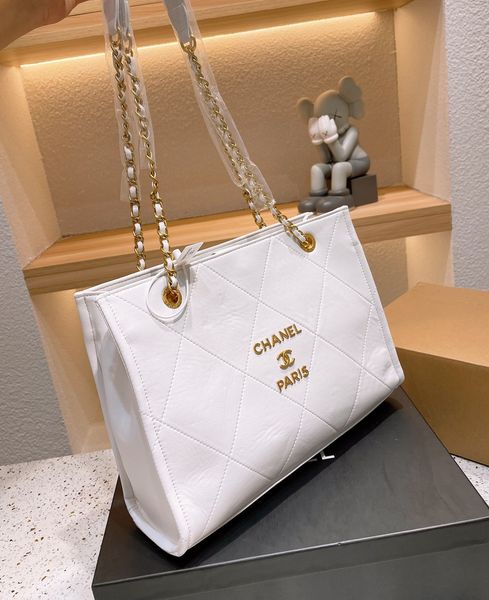 

designer bags handbag totes shoulder women sheepskin large chains shopping bag 33*10*23cm 4colors 01