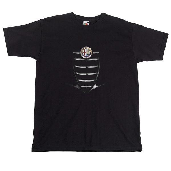 

alfa romeo t shirt alfa grill cool silhouette alfa t shirt motor racing, White;black