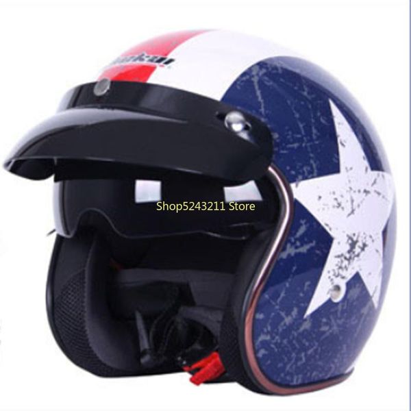 

motorcycle helmets helmet motocicleta cacapete casco casque retro open face 3/4 moto dot approved