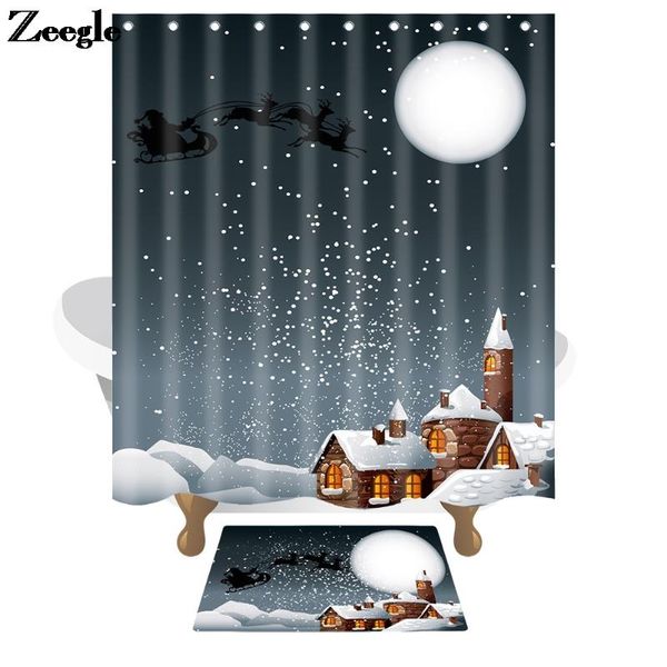 

bath mats christmas style microfiber mat antislip rubber floor home decoration shower curtain absorbent foot rug