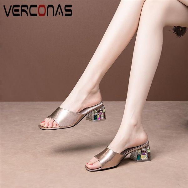 

woman pumps brand design sandals genuine leather summer crystal square toe heels shoes, Black
