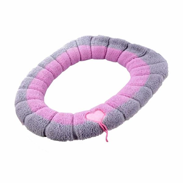 

toilet seat covers winter soft gift easy install household bathroom thicken washable retractable lavatory knitted cushion warm practical