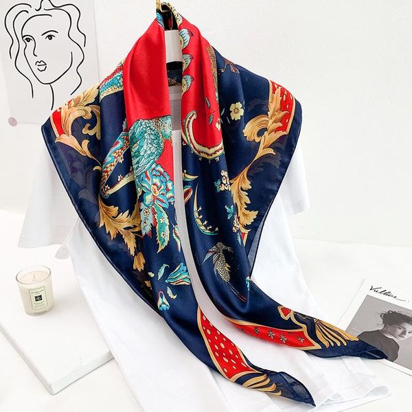 

scarves 2021 spring and summer fan art da fang jin women air conditioning shawl sunscreen on holiday by the sea, beach towel, Blue;gray