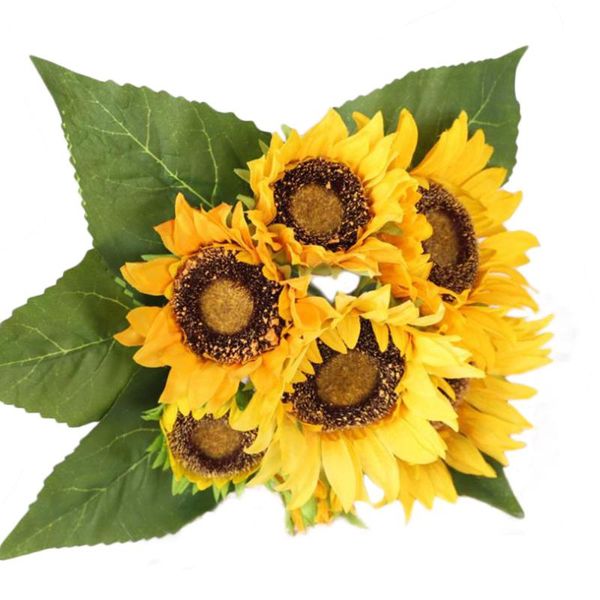 

decorative flowers & wreaths door decoration sunflower wreath artificial diy branch metal spring and summer party handmade garden rattan wed
