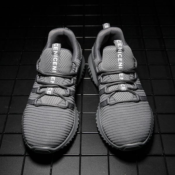 

2021 mens womens knit running sport shoes pink grey breathable comfortable couples outdoor trainers sneakers size 35-46 y-h1503