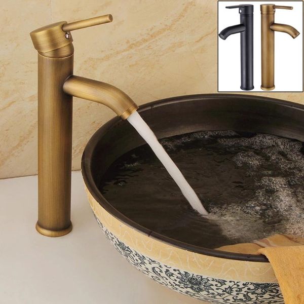 

bathroom sink faucets biggers stainless steel black / copper antique basin faucet single handle cold and water mixer tap