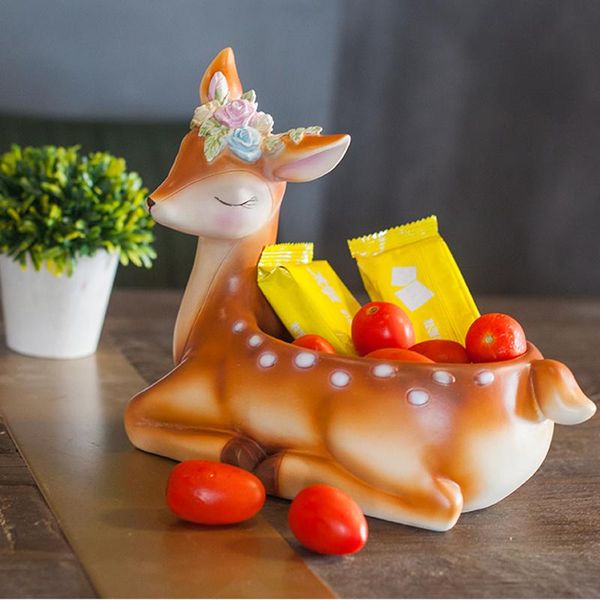 

storage baskets deer basket little elk fruit christmas candy decoration gift key remote box home organizer