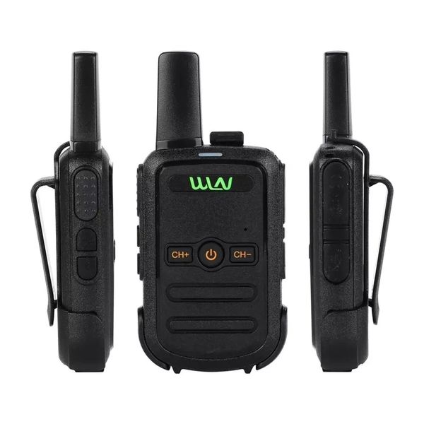 Mini wln kd-c51 walkie talkie 2w 16 ch 400-470mhz uhf palmare a due vie giocattolo radio comunicador walkie-talkie
