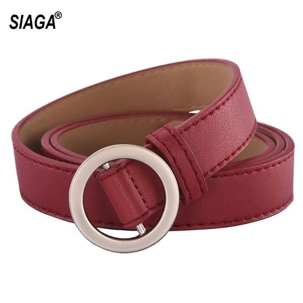 

belts good quality pu leather round slide buckle female decorative waist for women ladies leisure accessories fco173, Black;brown