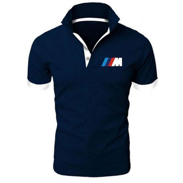 

men's polos 2021 summer short-sleeved lapel fashion casual slim breathable solid color large size business shirt, White;black