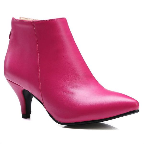 

boots pointed short large women's shoes, Black