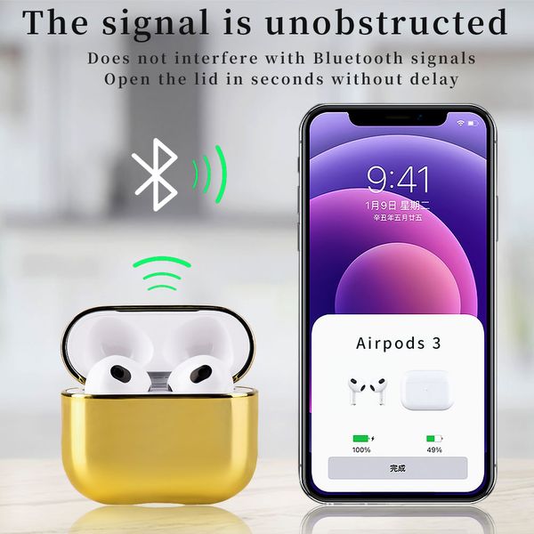 Mini Borsa Custodia rigida Bluetooth Antipolvere Anti-goccia Antiurto Scatola di ricarica Custodia protettiva per auricolari elettrolitica per Airpods 1 2 3 Pro Nuovo