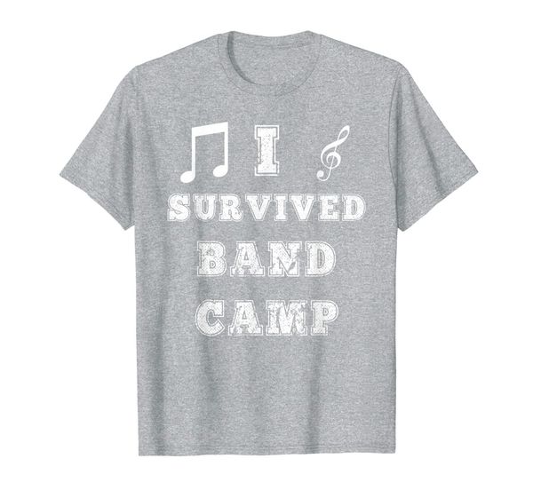 

i survived band camp marching band funny shirt t-shirt, White;black