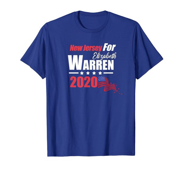 

nj new jersey for elizabeth warren 2020 president democrat t-shirt, White;black