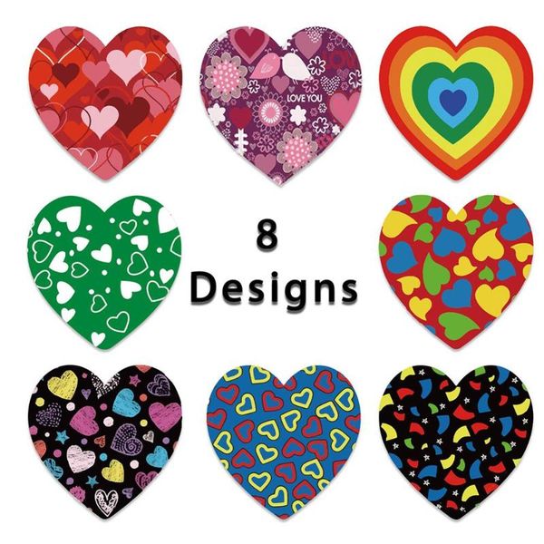 

gift wrap 500pcs/roll valentine's stickers heart day or art craft decorative scrapbooking stationery