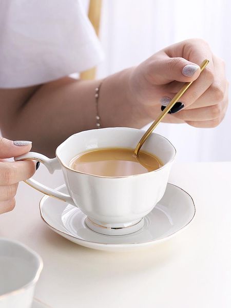 

european style coffee mug luxury household cups and saucer set dinkware gifts & saucers