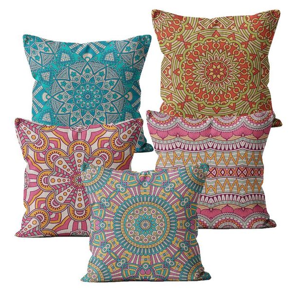 

cushion/decorative pillow mandala home decoration modern pillowcase red/green covers 40*40 45*45 sofa/bedroom cushion cover