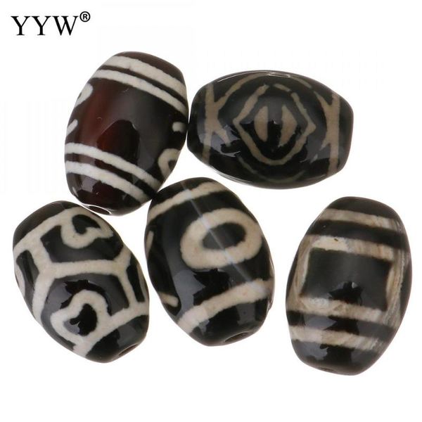 

other 5pc vintage jewelry buddhist bead natural tibetan dzi agates stone beads s hook/phoenix eye pattern black antique